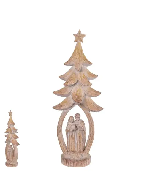 Sagrada Familia Amadeirado em Resina