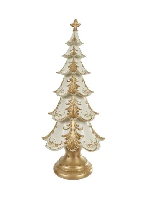 Árvore de Natal com Relevos Ornamentais em Resina