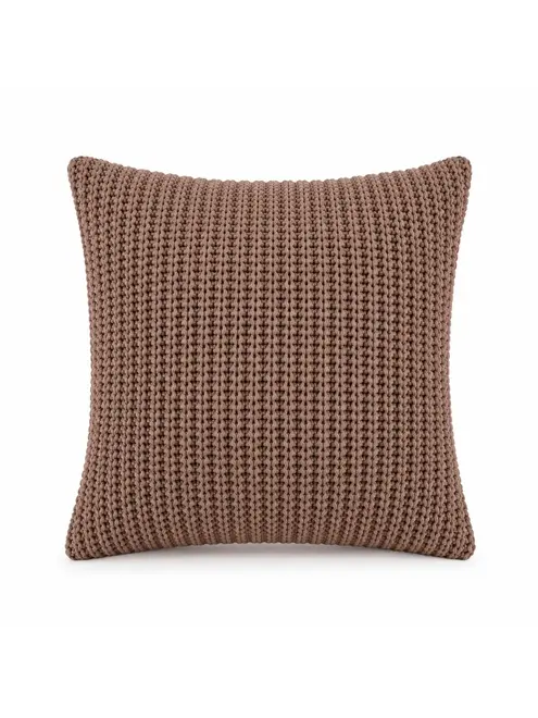 Kit 2 Almofadas e Peseira Big Tricot Bege