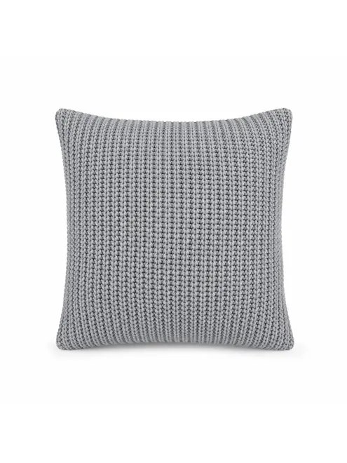 Kit 2 Almofadas e Peseira Big Tricot Cinza