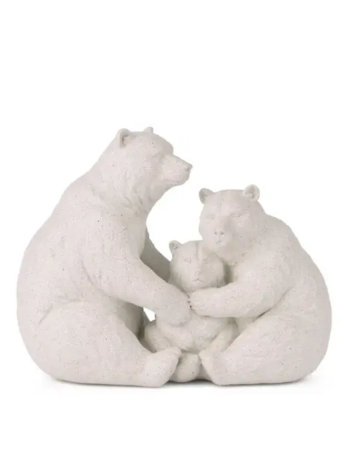 Escultura Decorativa Ursos em Polirresina