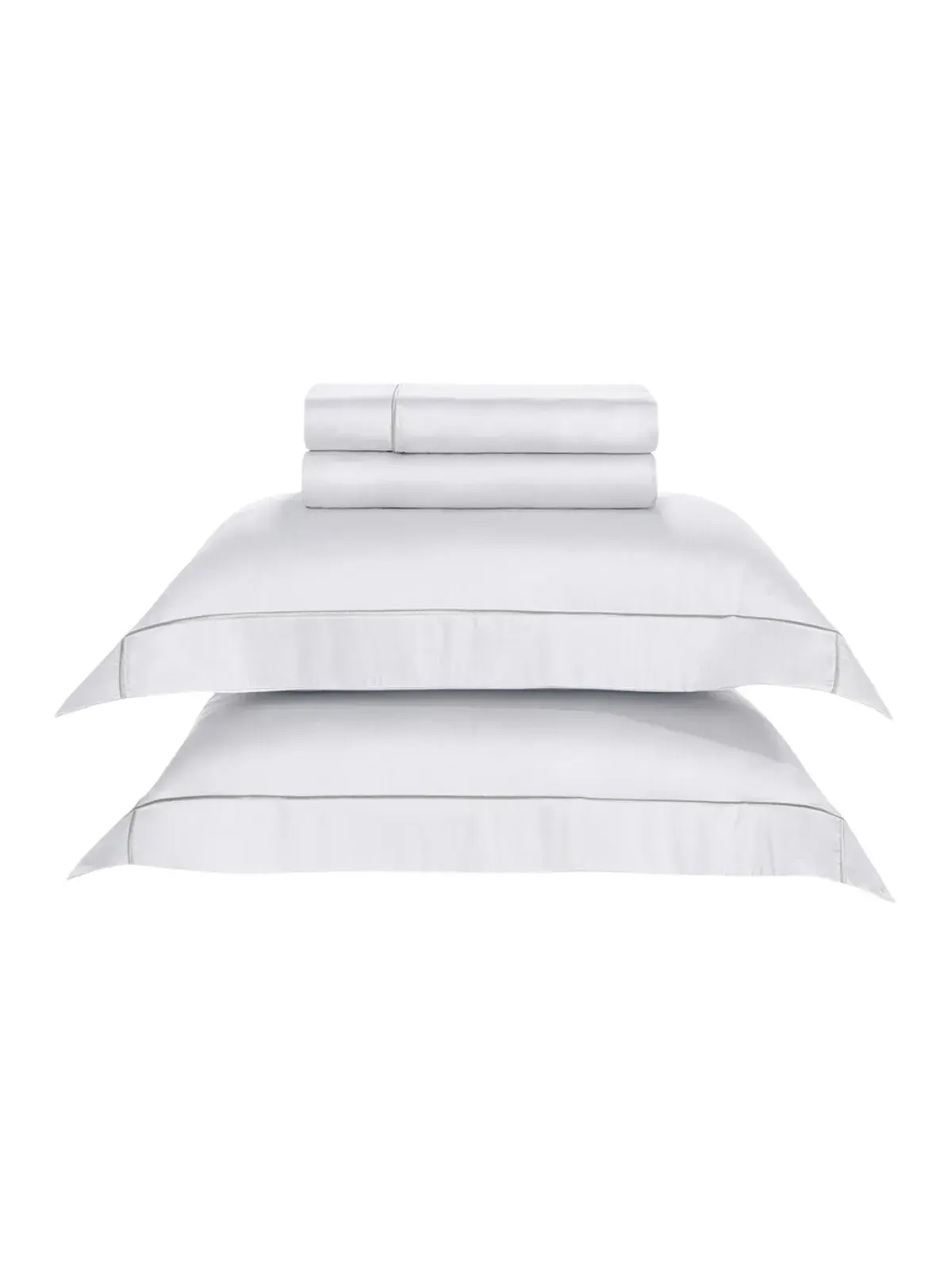 Jogo de Cama Trussardi 300 fios Bambu Girelli branco/platino