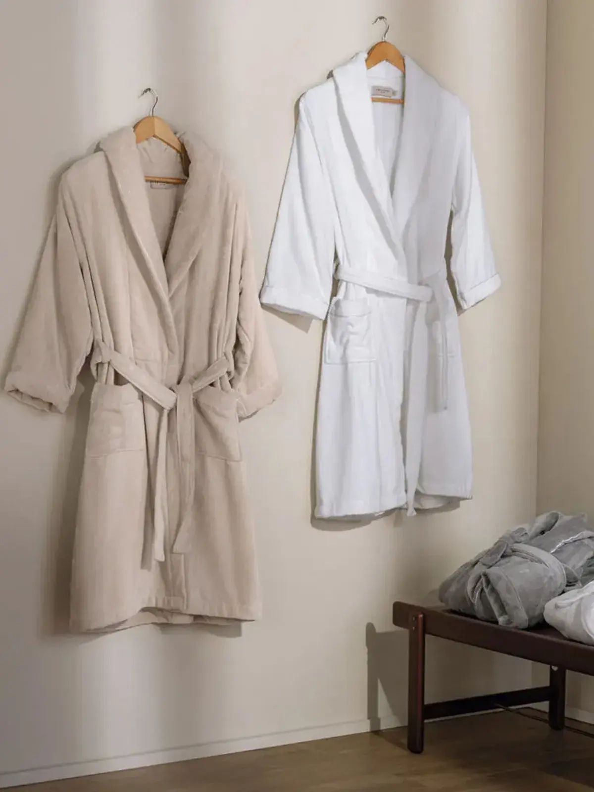Roupão Trussardi 100% Algodão Feminino Amália Nocciola