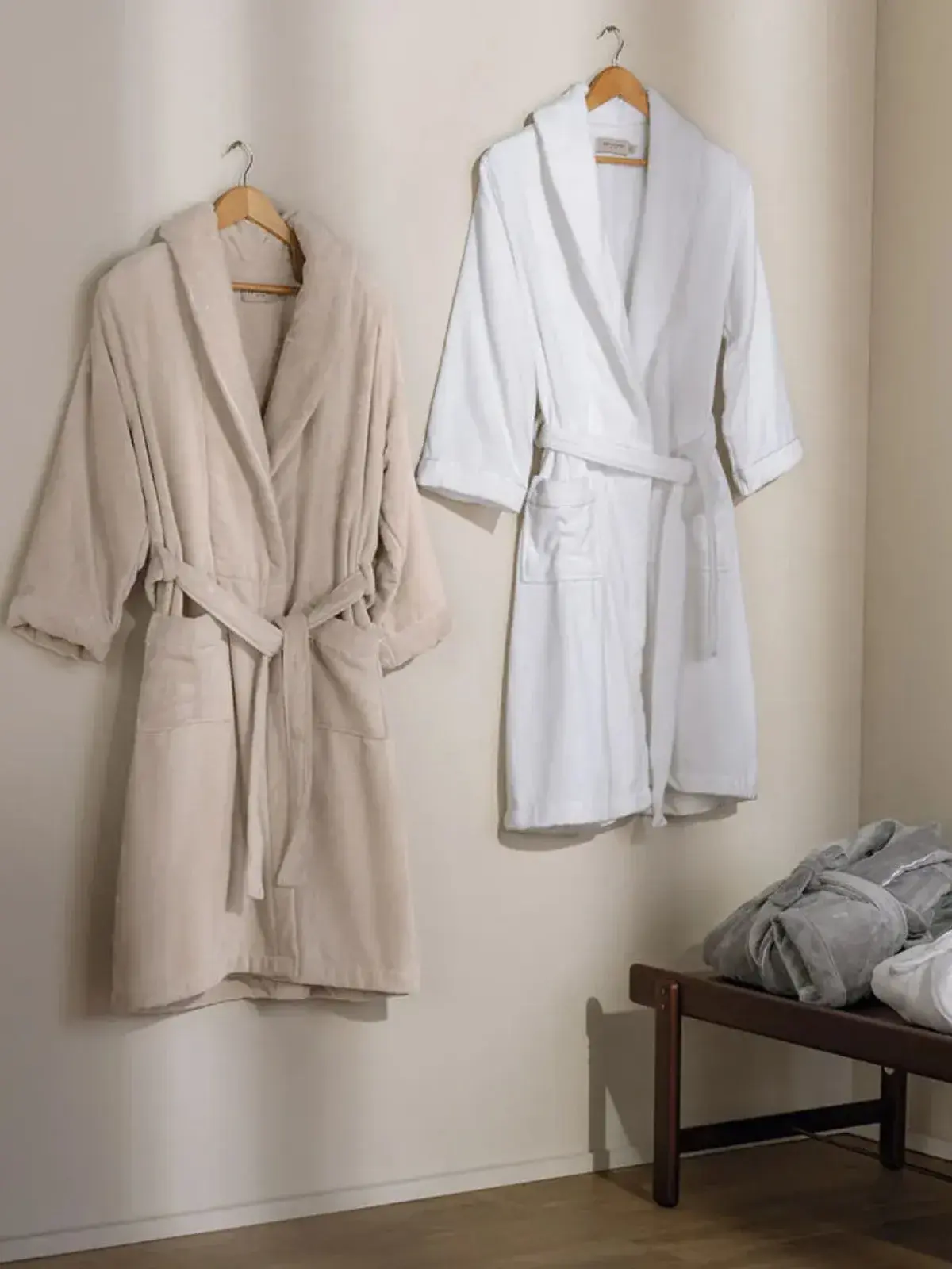Roupão Trussardi 100% Algodão Feminino Amália nocciola