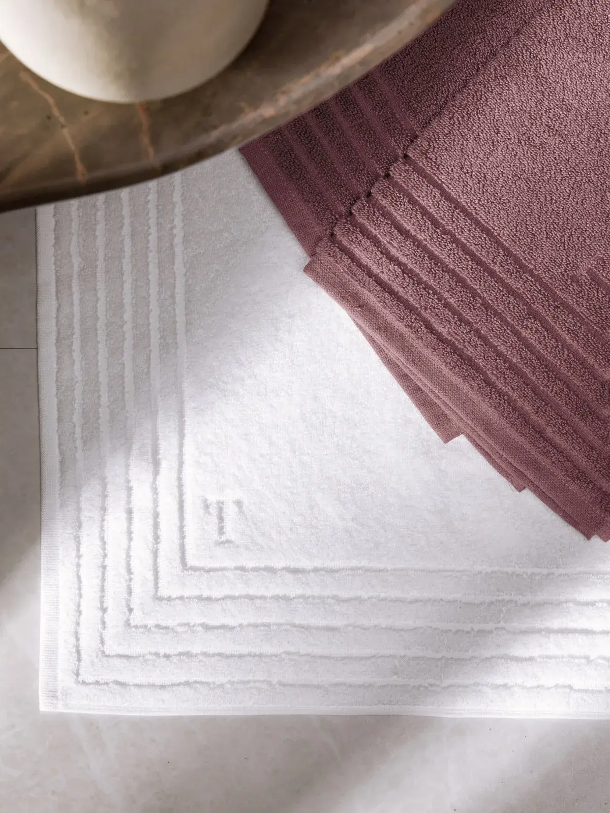 Toalha de piso Trussardi 100% Algodão Linee mocaccino