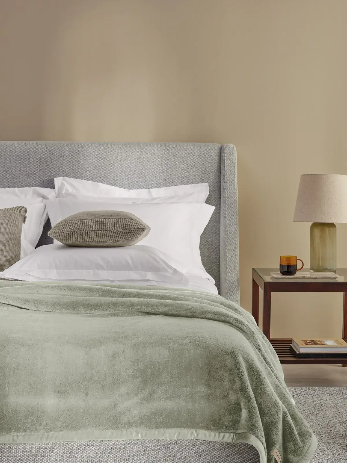 Cobertor Trussardi Microfibra Aveludado Nales Pistacchio
