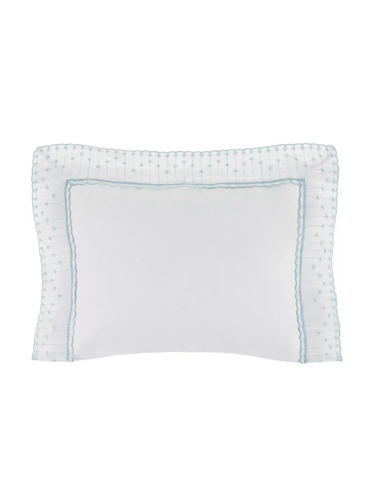 Fronha Avulsa Trussardi Baby 100% Algodão Egípcio Marco branco/soft blue