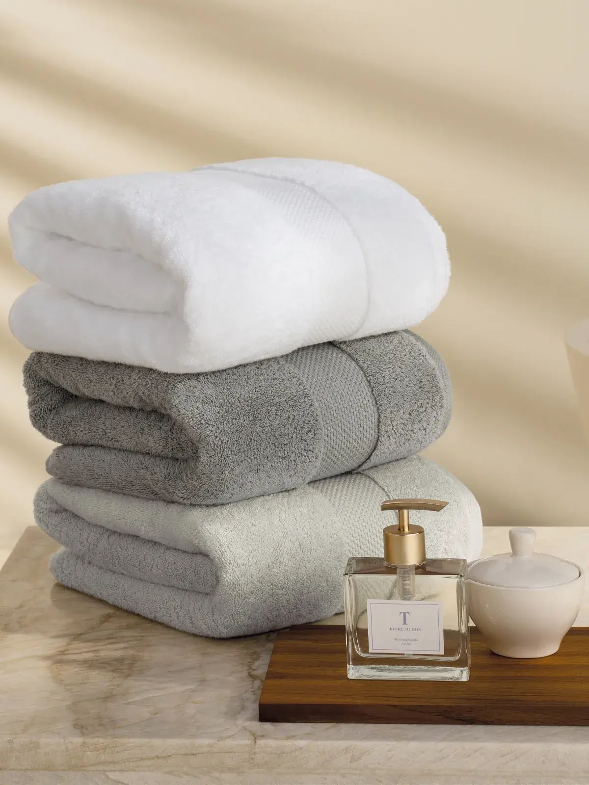 Toalha Trussardi 100% Algodão Lussure argila