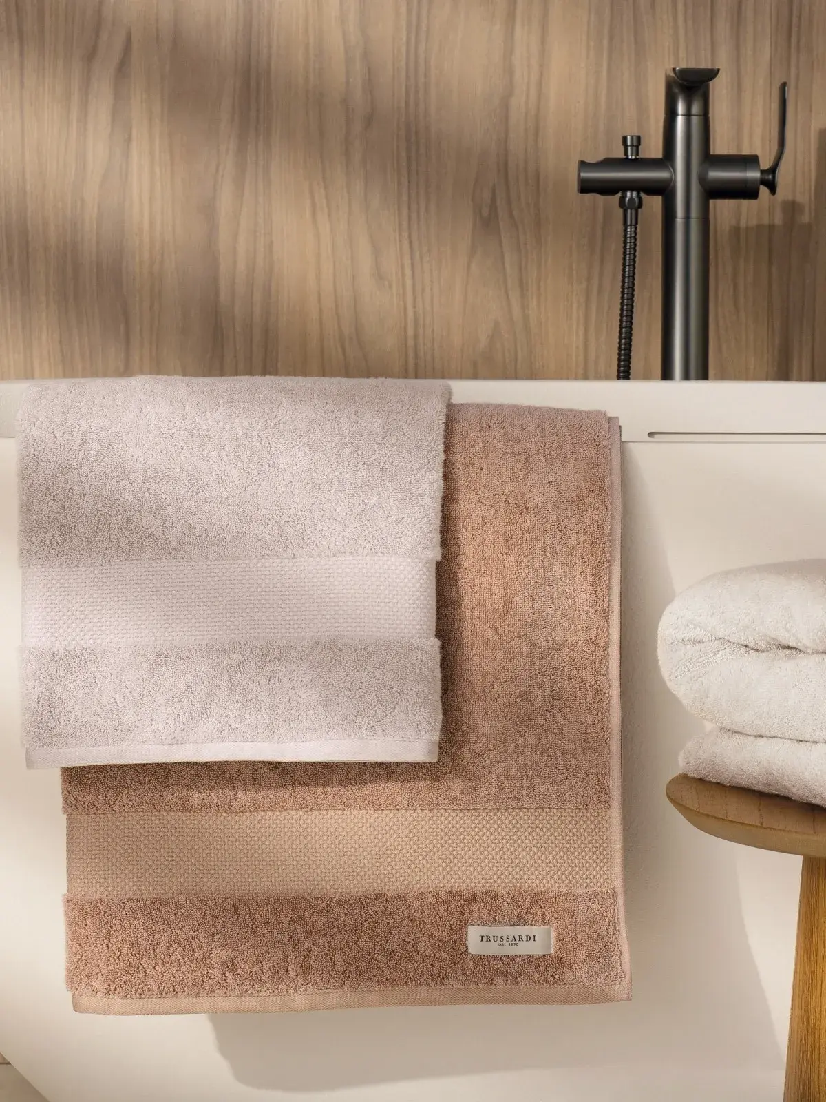 Toalha Trussardi 100% Algodão Lussure argila