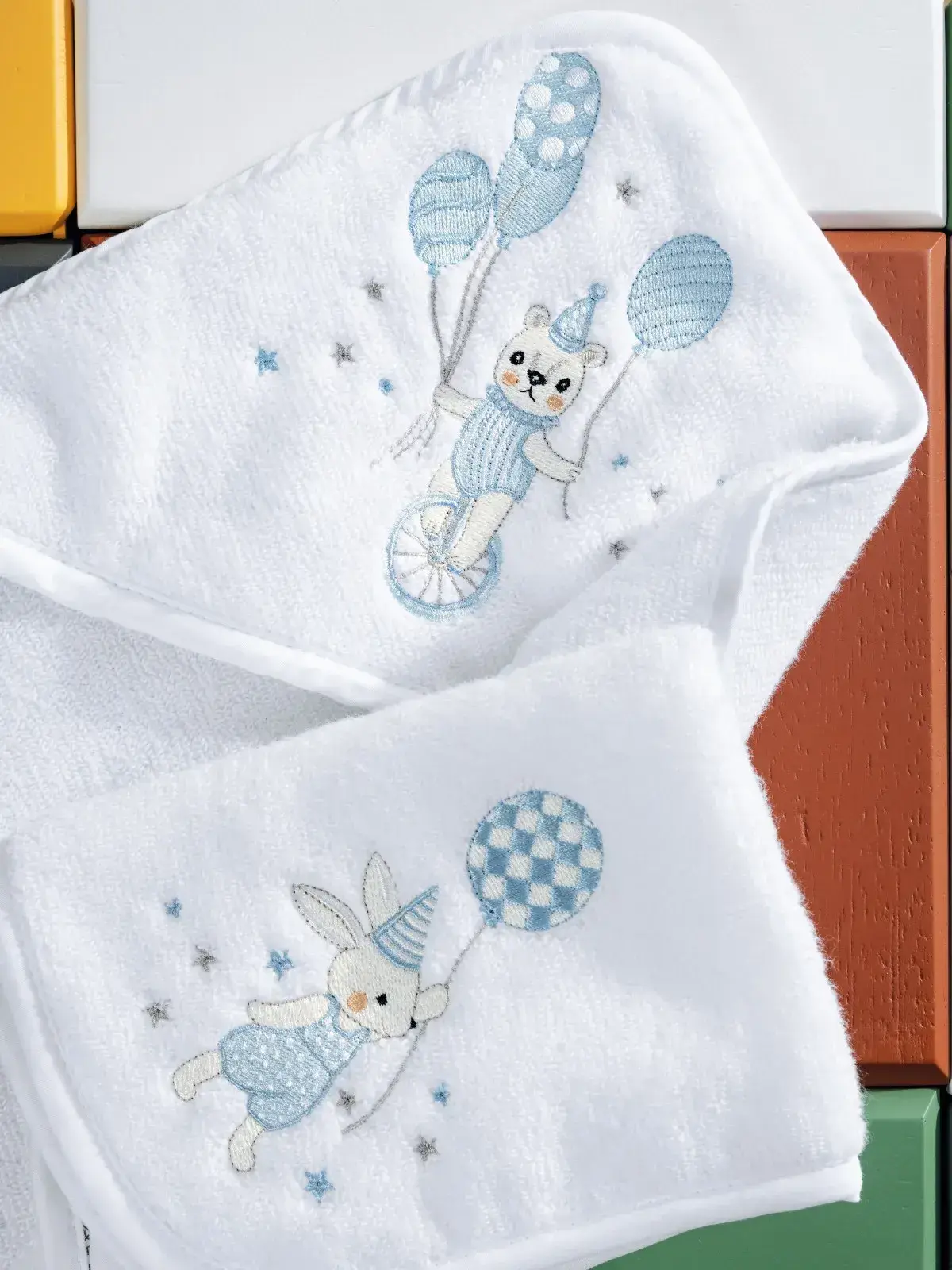 Jogo 3 Peças Fralda de Boca Trussardi Baby 100% Algodão Incanto Branco