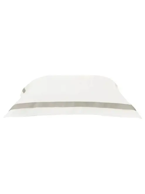 Super Fronha Trussardi 300 fios 100% Algodão Vercelli Branco/Marmo
