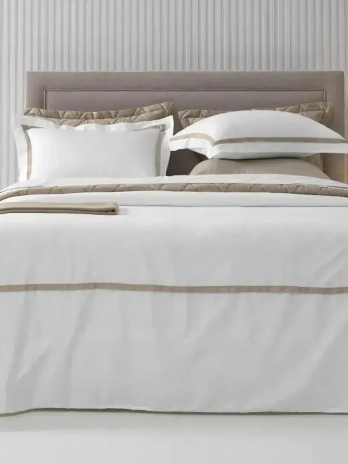 Super Fronha Trussardi 300 fios 100% Algodão Vercelli branco/marmo