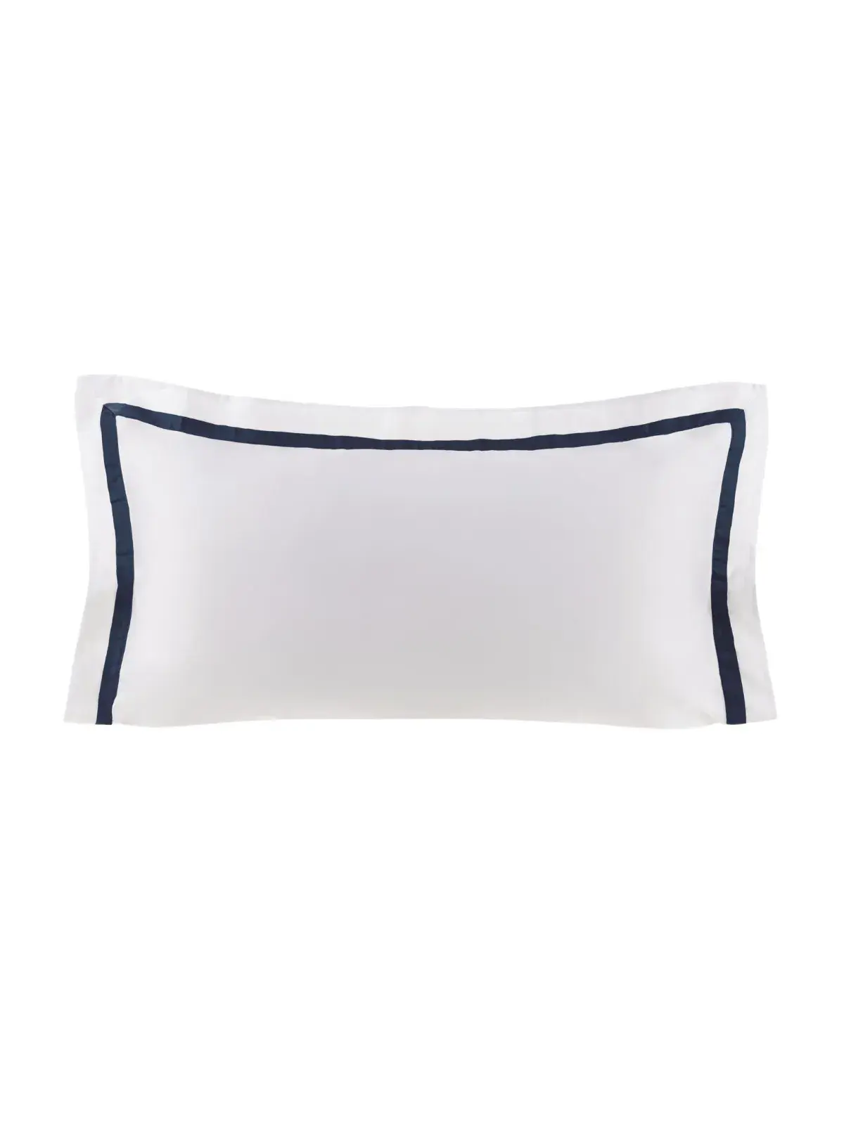 Super Fronha Trussardi 300 fios 100% Algodão Vercelli branco/azul siciliano
