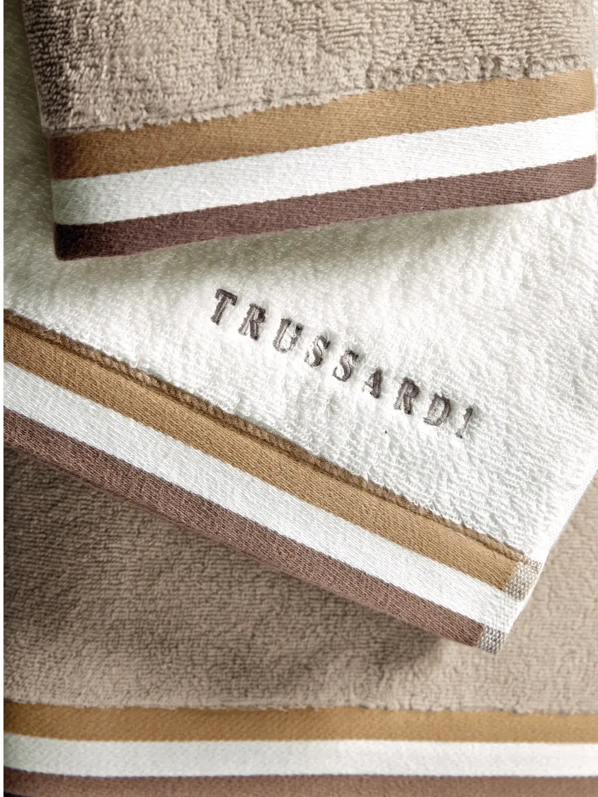 Toalha Trussardi 100% Algodão Montello nocciola/bege
