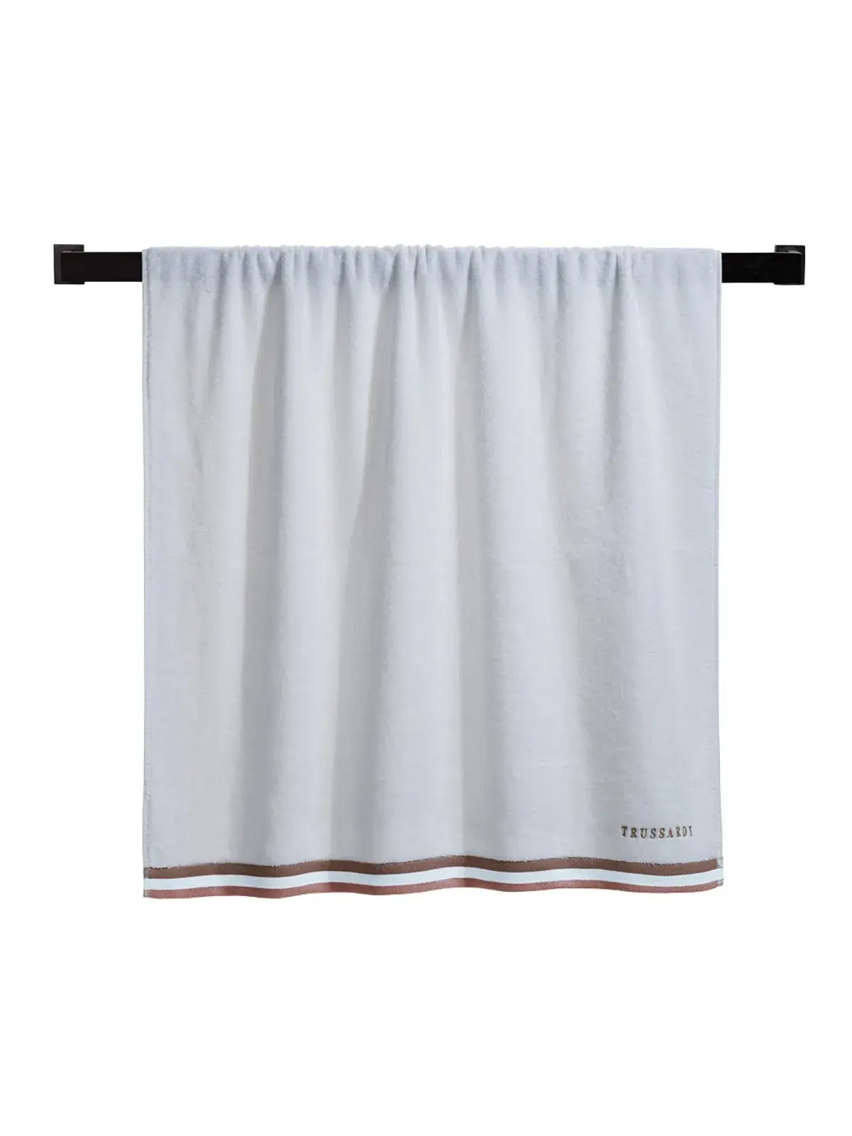 Toalha Trussardi 100% Algodão Montello branco/rosa