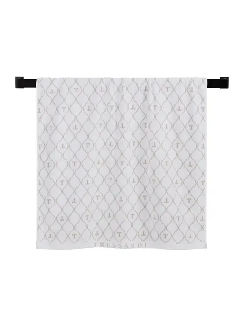 Toalha Trussardi 100% Algodão Speciale Branco/Bege