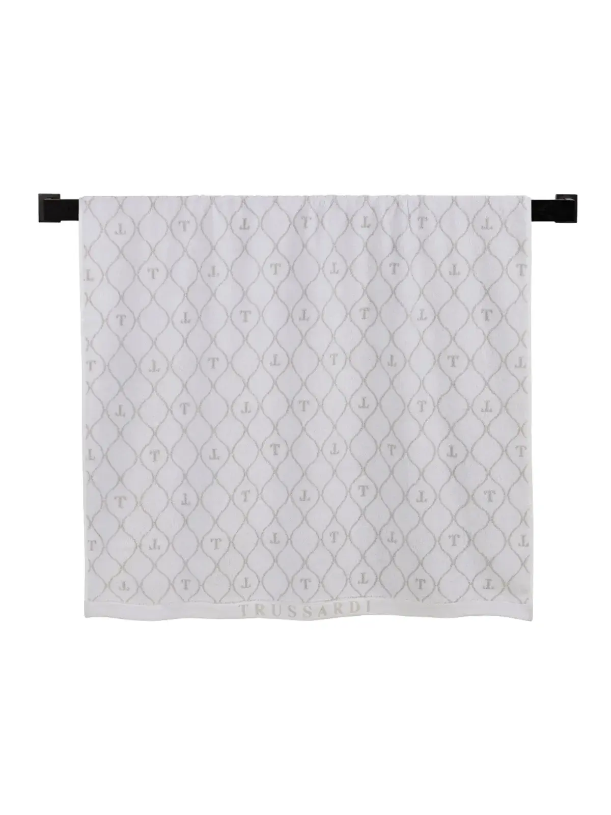Toalha Trussardi 100% Algodão Speciale branco/cinza