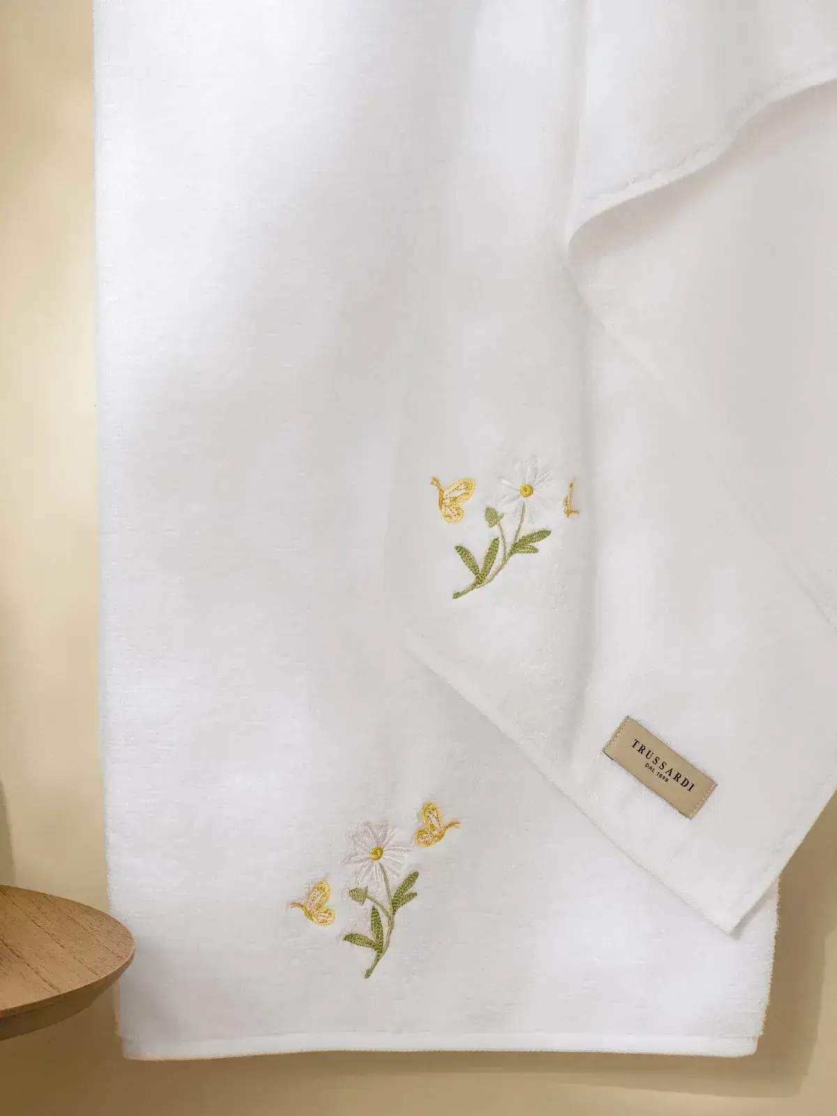 Toalha Trussardi 100% Algodão Margarida Branco