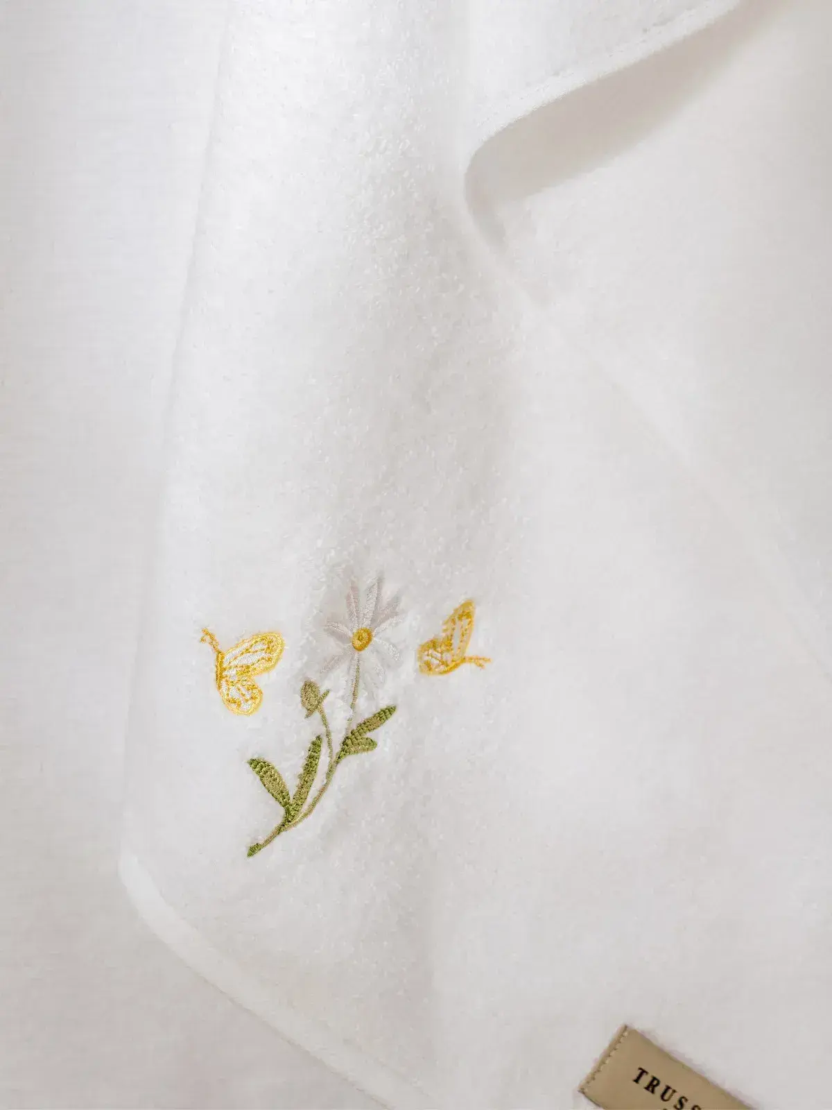 Toalha Trussardi 100% Algodão Margarida Branco
