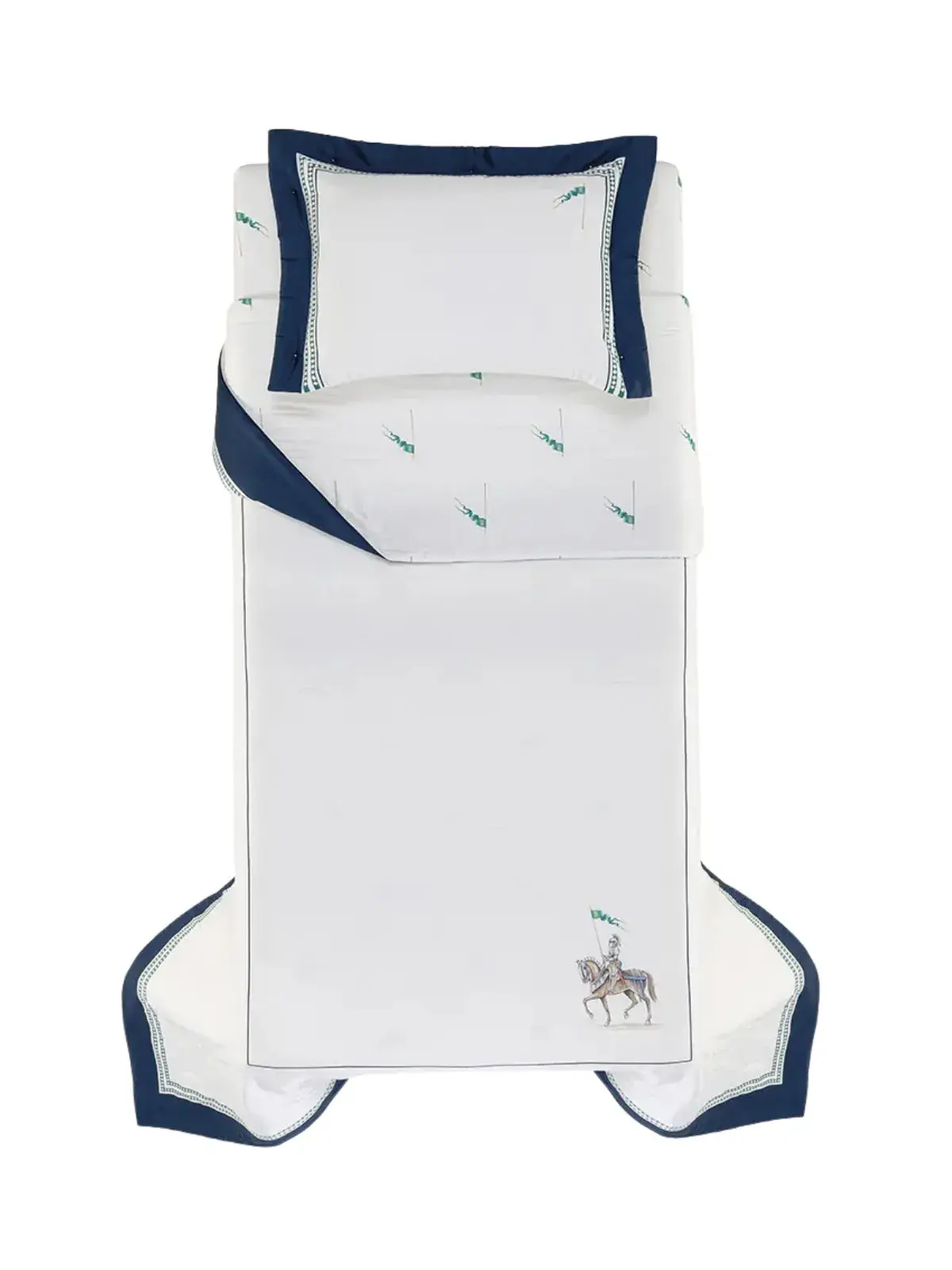 Jogo de Colcha Infantil Trussardi 300 fios Cavaliere solteiro