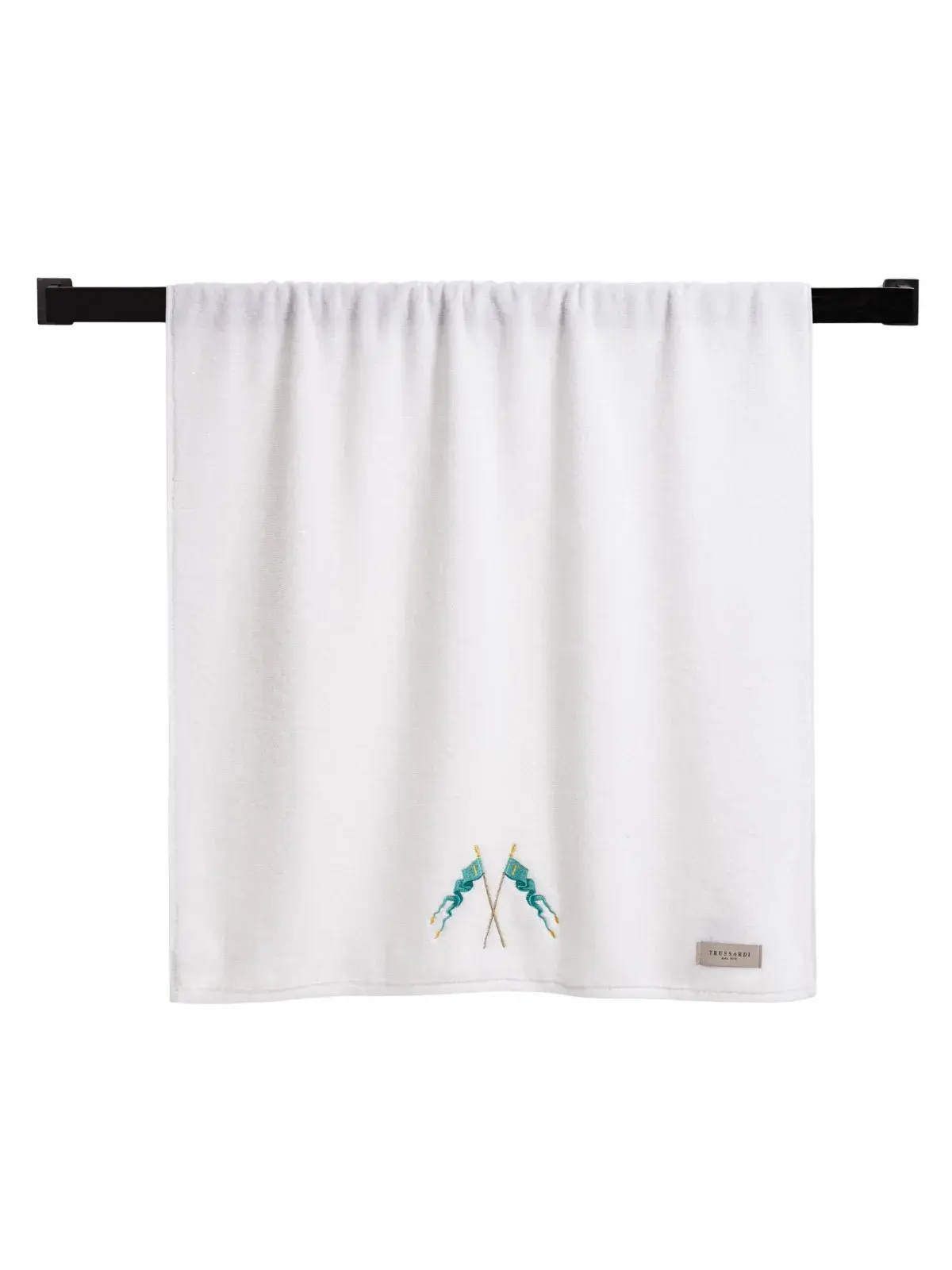 Toalha Trussardi 100% Algodão Cavaliere Branco