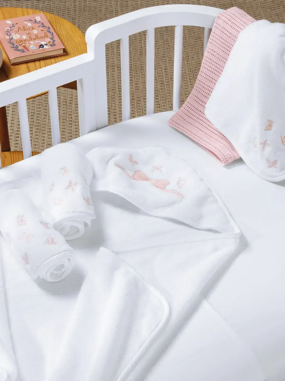 Jogo 3 Peças Fralda de Boca Trussardi Baby 100% algodão Felice JG Branco