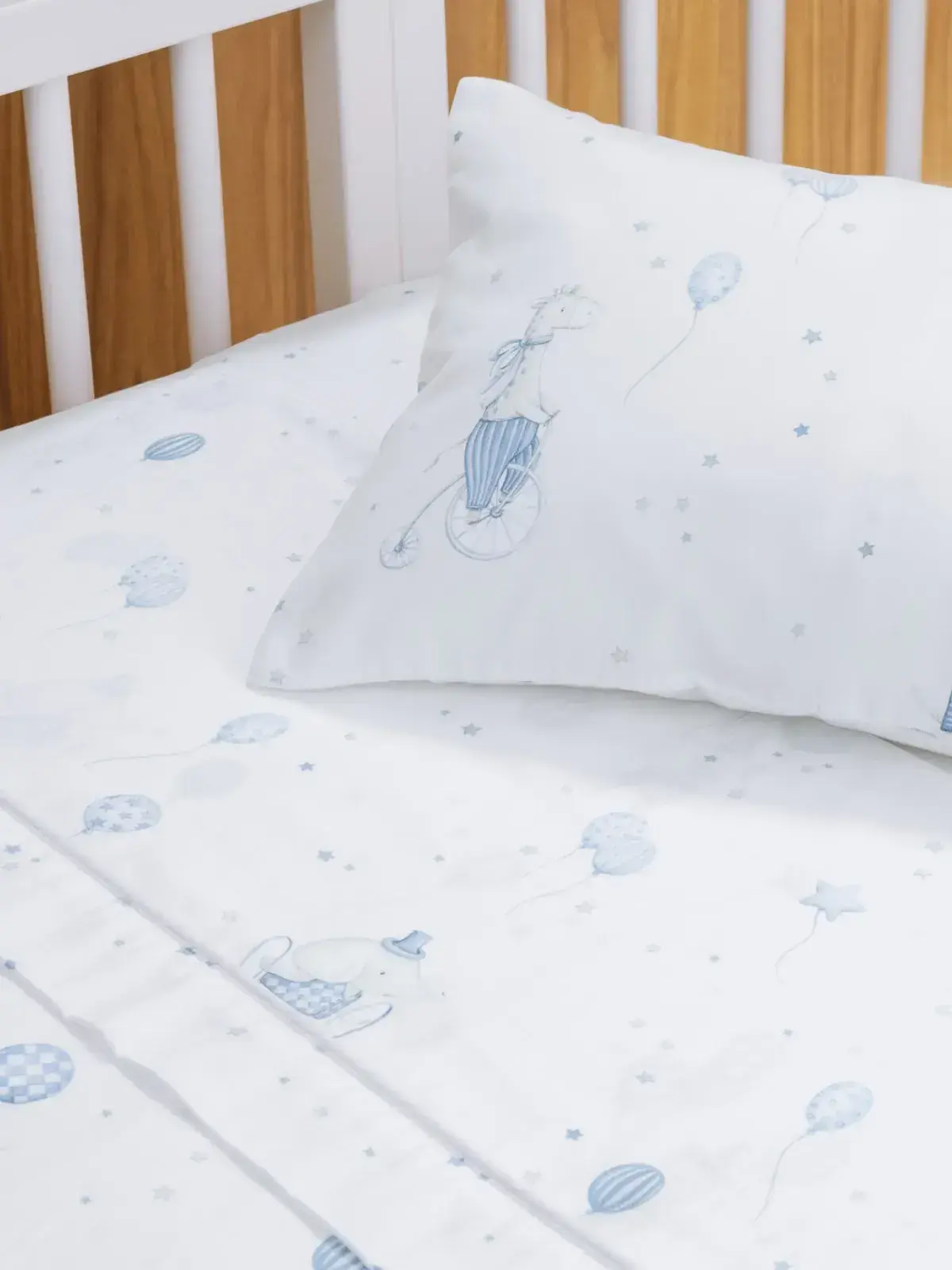 Jogo de Berço 3 Peças Trussardi Baby 100% Algodão Egípcio Incanto Bebê