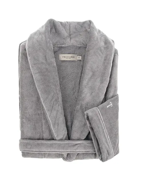 Roupão Trussardi 100% Algodão Masculino Barone Ardósia