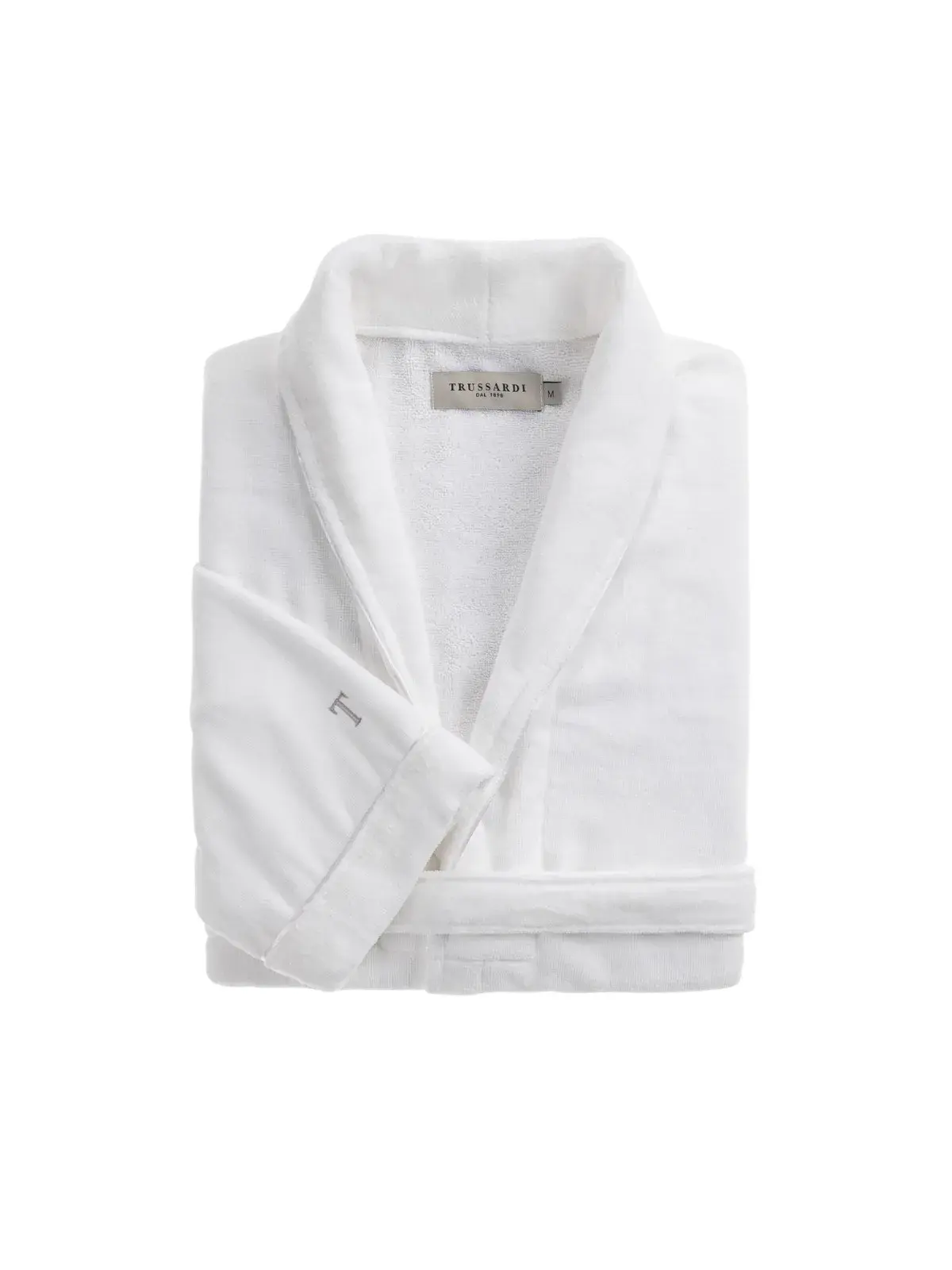 Roupão Trussardi 100% Algodão Masculino Barone Branco