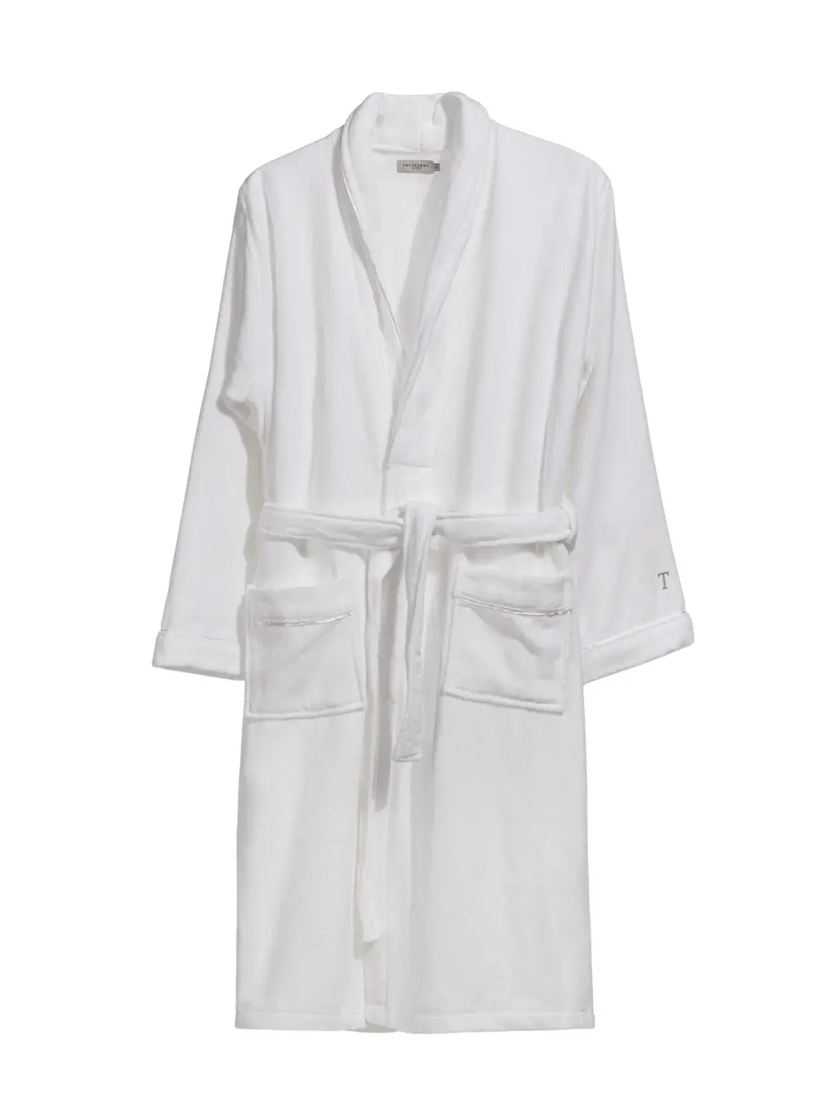 Roupão Trussardi 100% Algodão Masculino Barone Branco