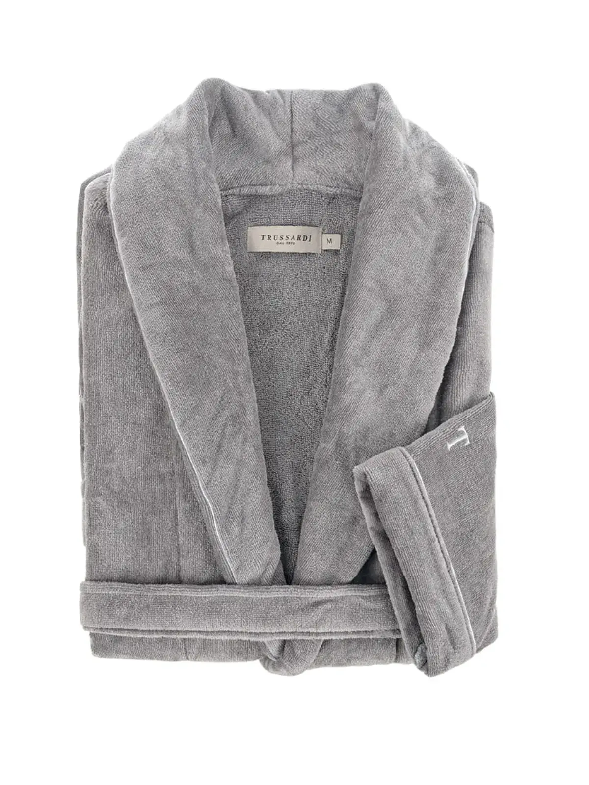 Roupão Trussardi 100% Algodão Masculino Barone ardósia