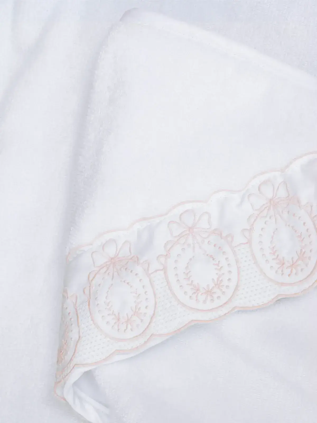 Toalha com Capuz Trussardi Baby 100% Algodão Olivia Branco