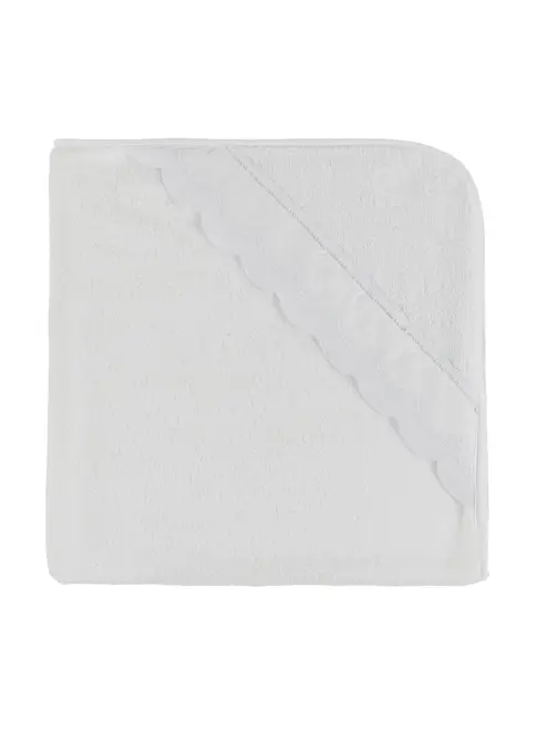 Toalha com Capuz Trussardi Baby 100% Algodão Bianchi