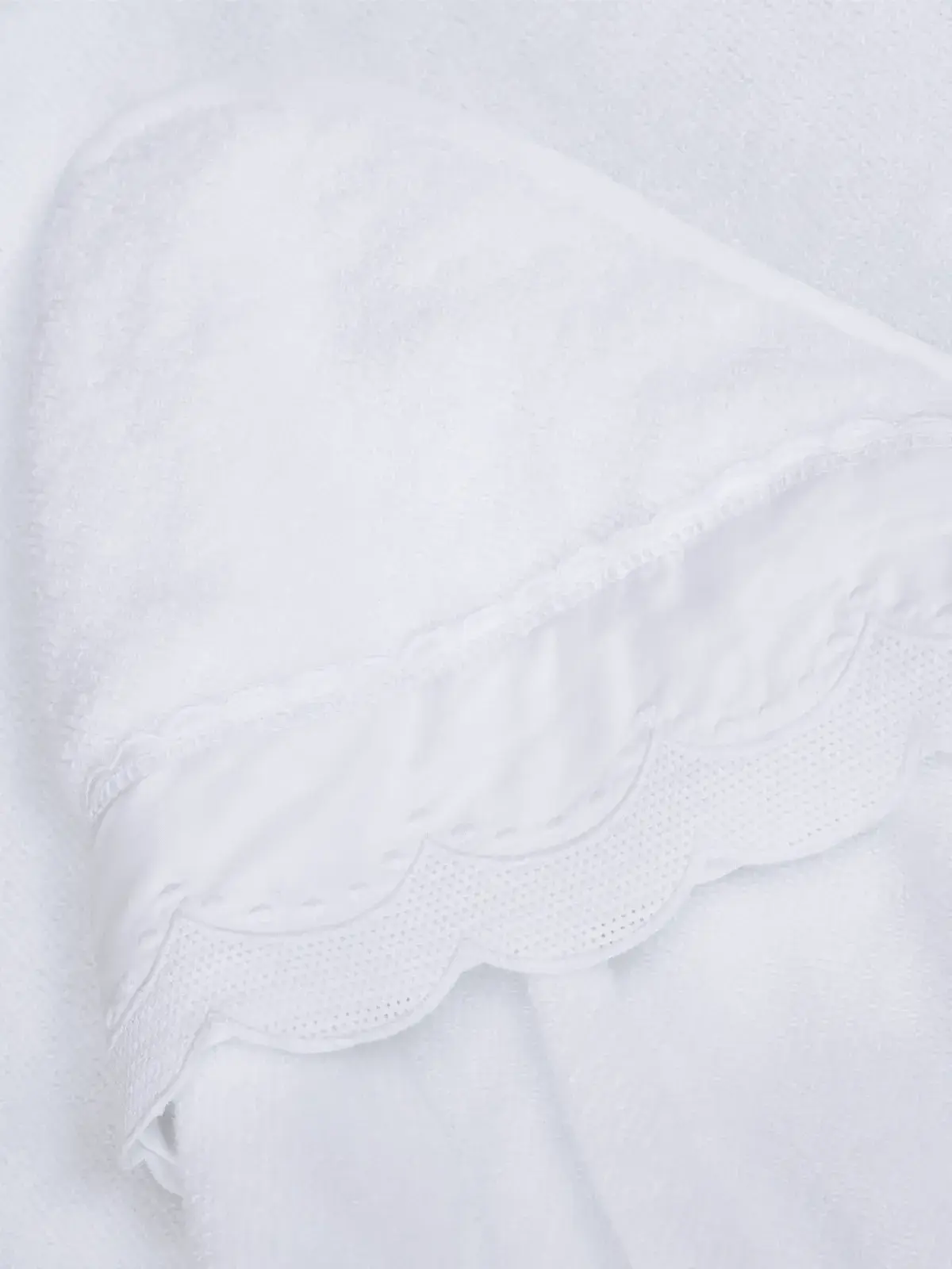 Toalha com Capuz Trussardi Baby 100% Algodão Bianchi Branco