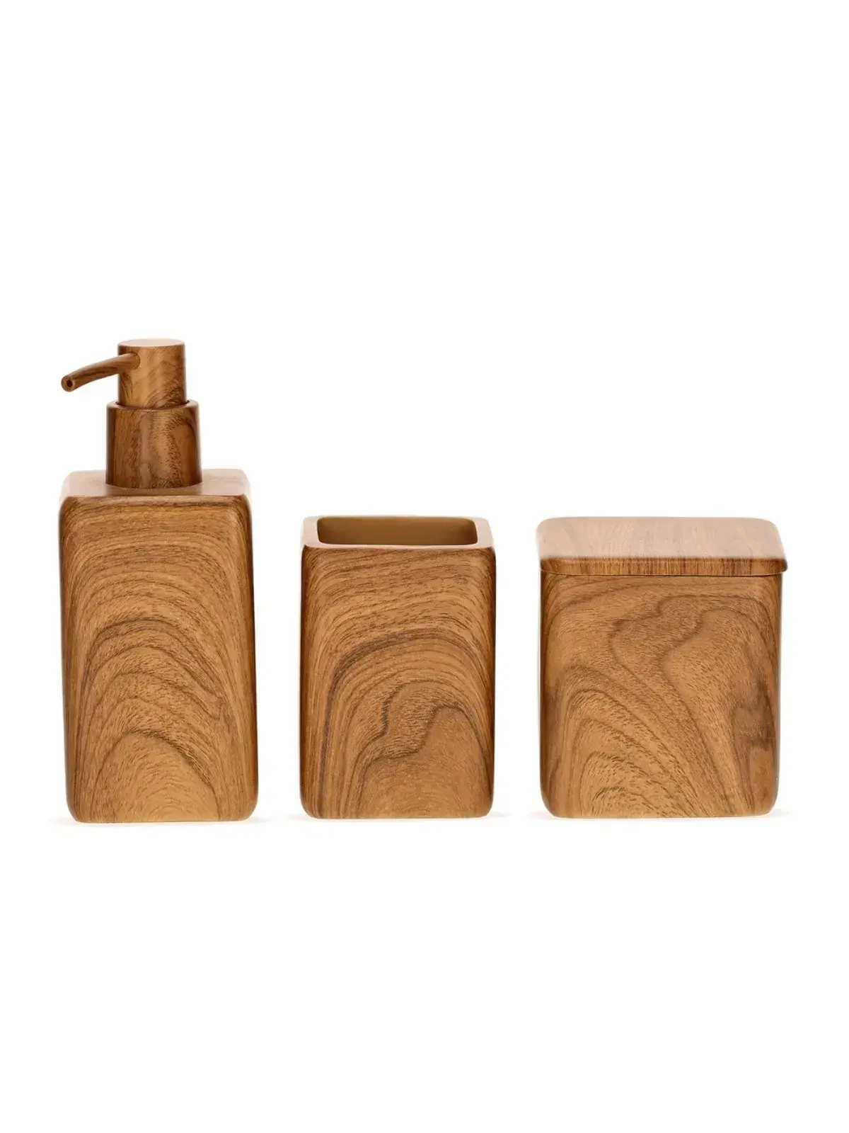 Kit em Polirresina para Banheiro e Lavabo 3 Peças 