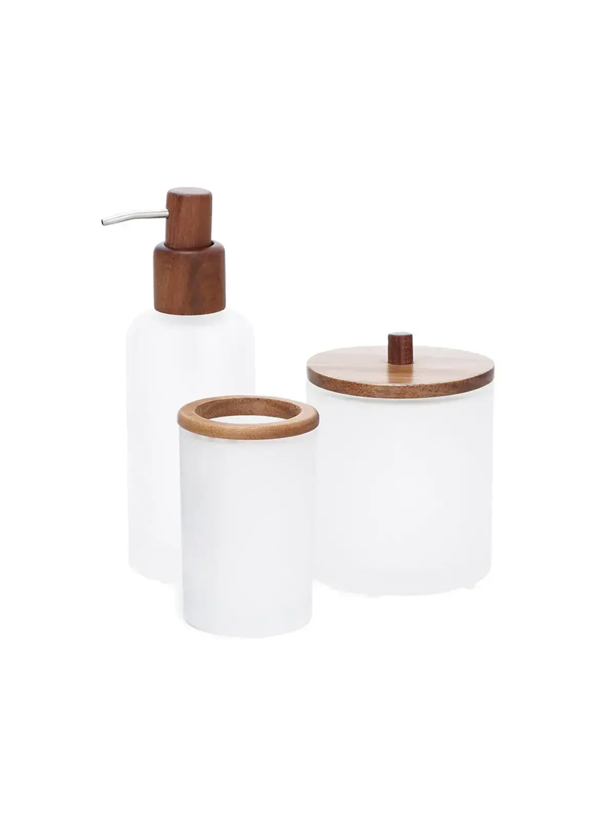 Kit em vidro para Banheiro e Lavabo 3 Peças 