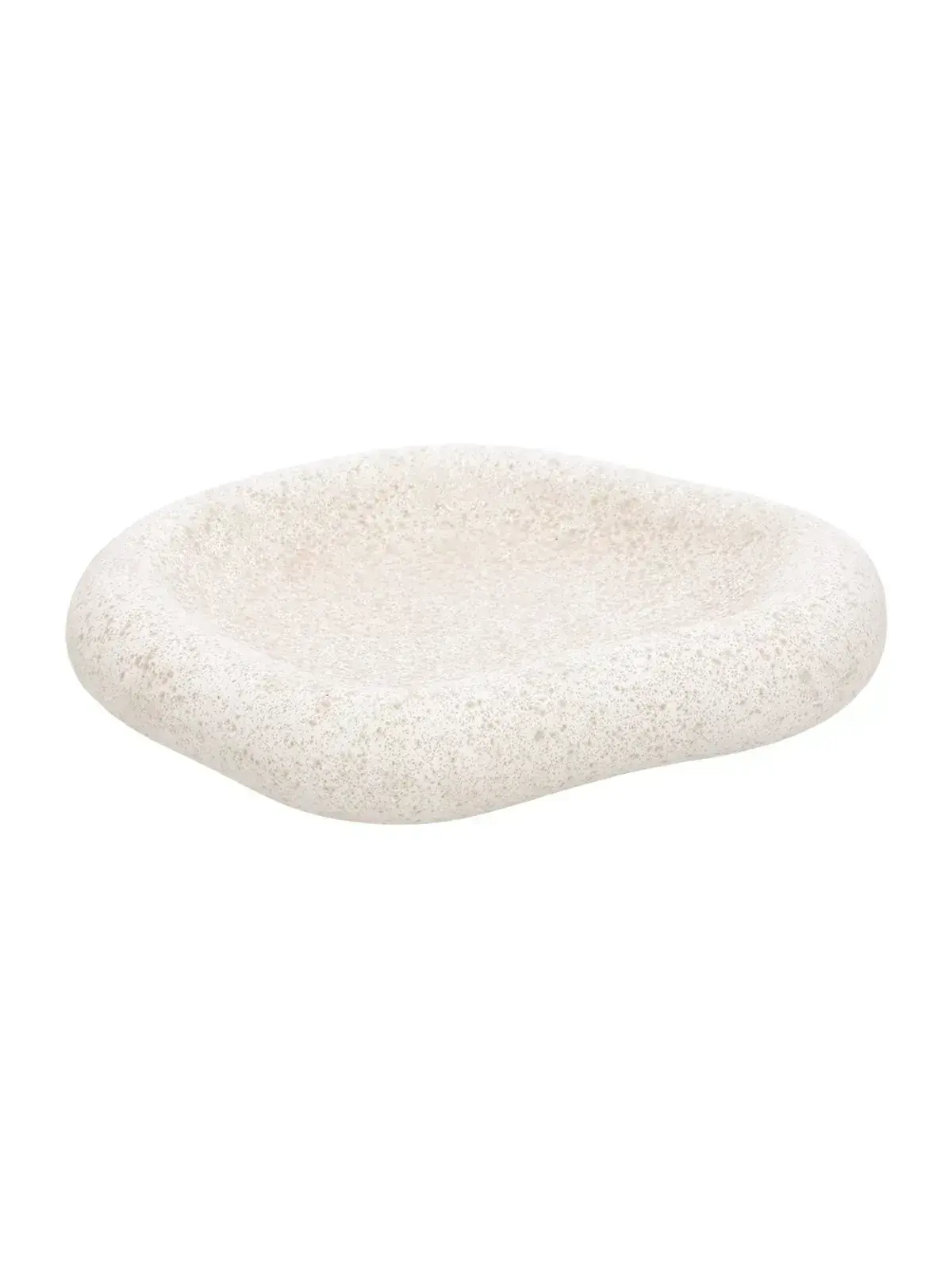 Centro de Mesa em Cerâmica com Formato Orgânico Off-White