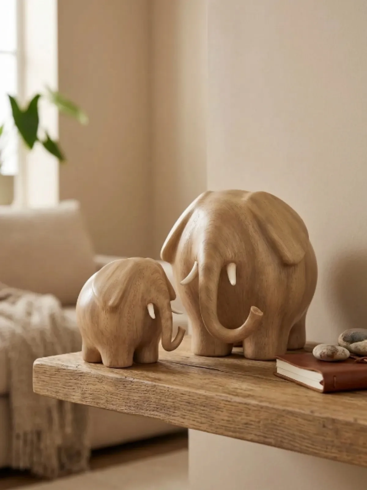 Escultura Decorativa Elefante em Polirresina Grande