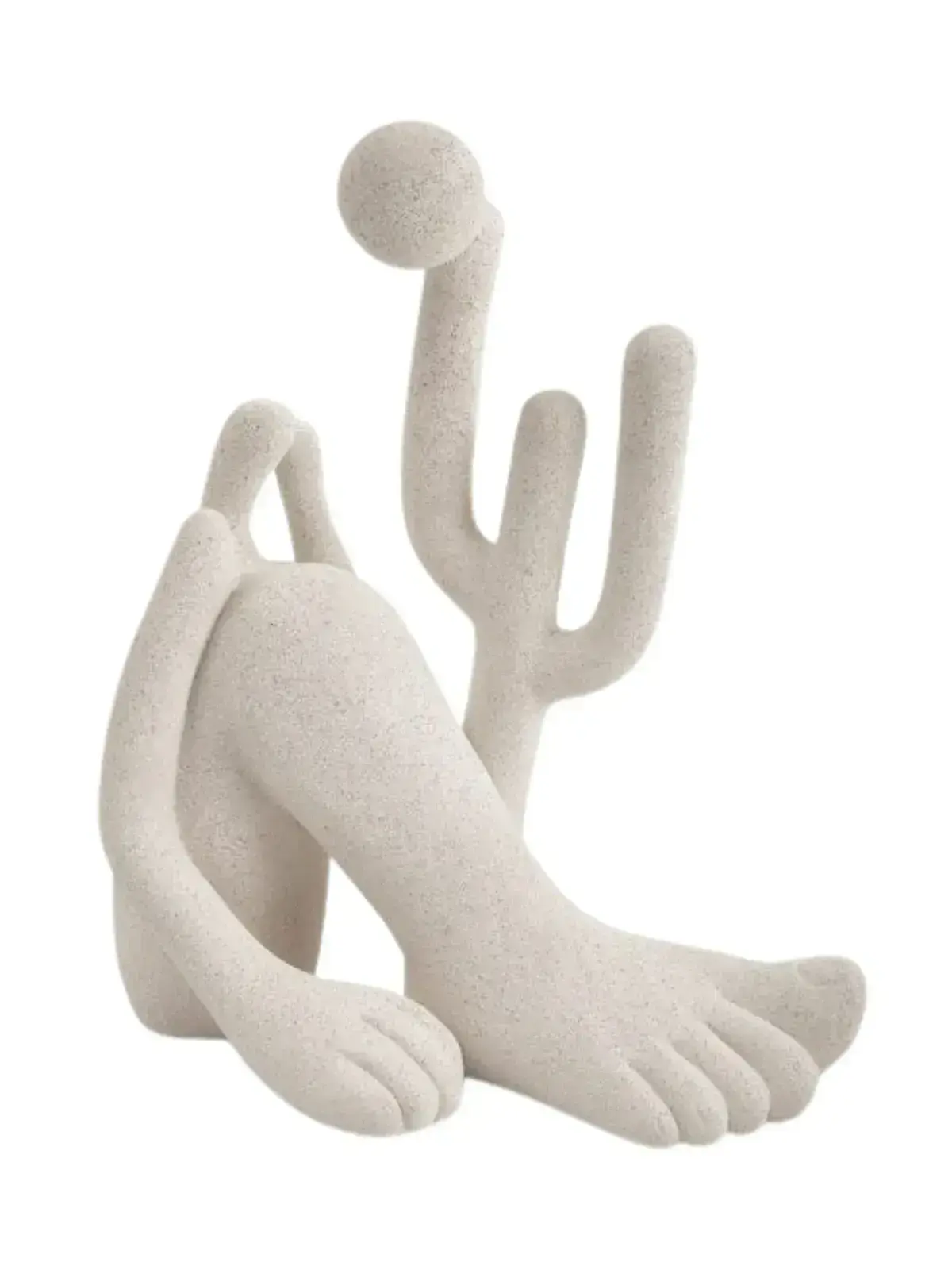 Escultura Decorativa Abaporu em Polirresina Off-White