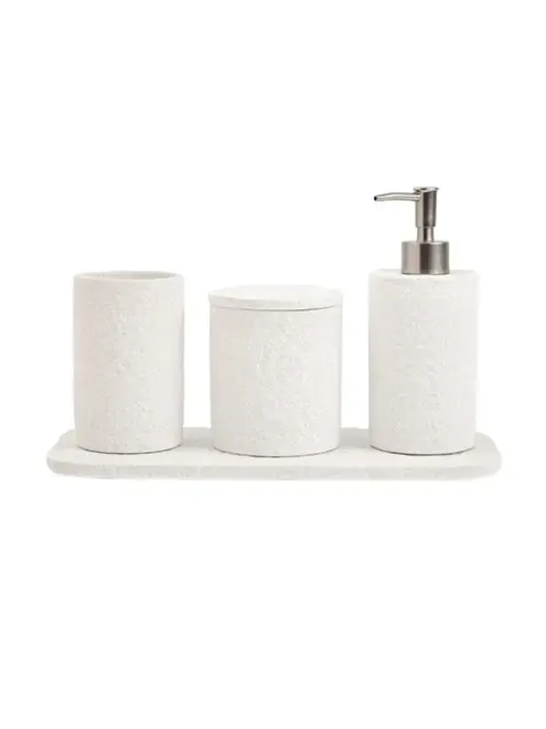 Kit em Cimento para Banheiro e Lavabo 4 Peças