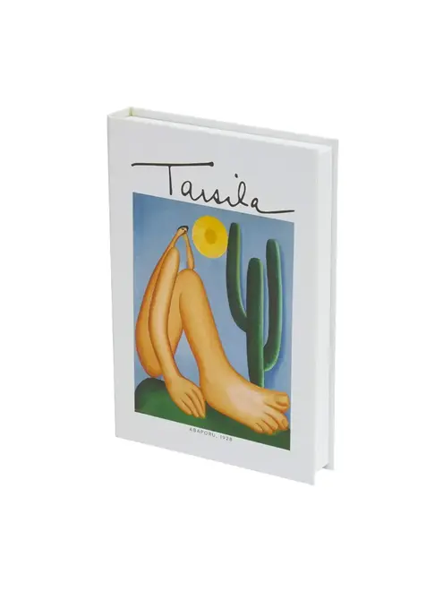 Livro Caixa Decorativo em MDF e Canvas Abaporu
