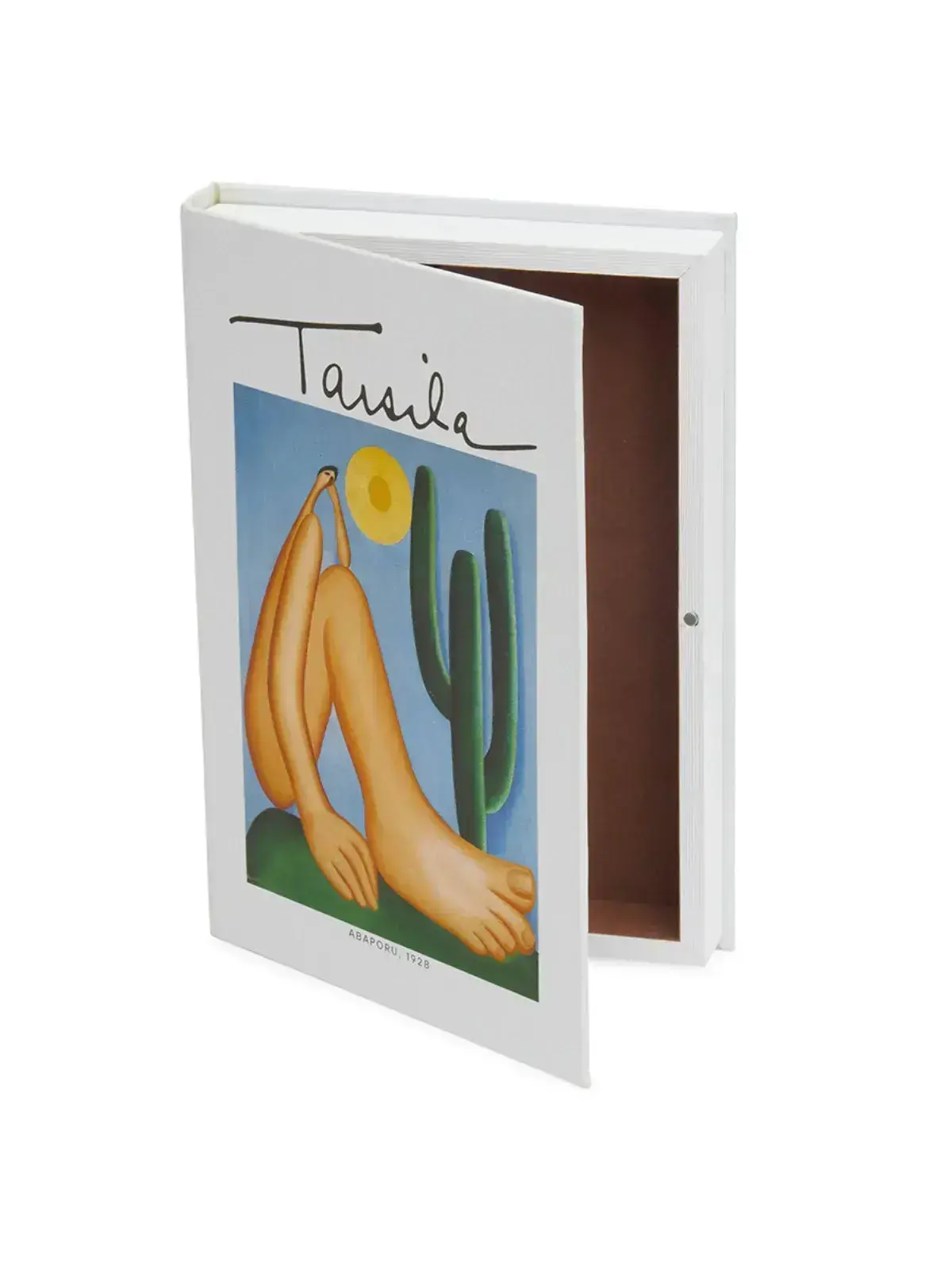 Livro Caixa Decorativo em MDF e Canvas Abaporu Branco
