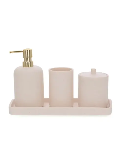 Kit em Polirresina para Banheiro e Lavabo 4 Peças