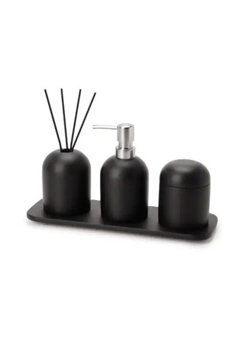 Kit em Cimento para Banheiro e Lavabo 4 Peças