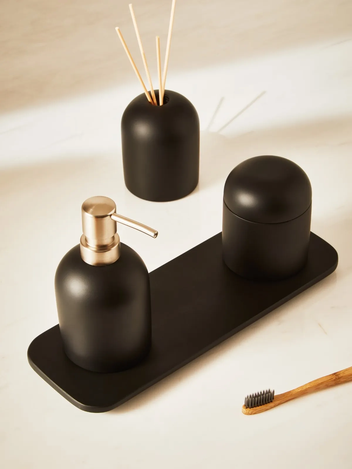 Kit em Cimento para Banheiro e Lavabo 4 Peças 