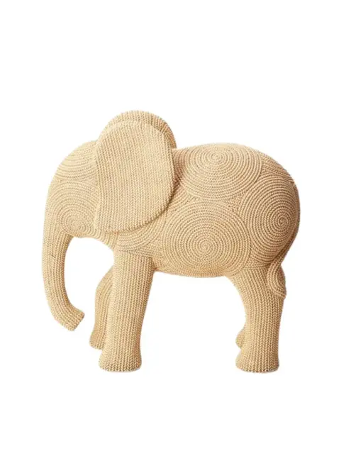 Escultura Decorativa Elefante em Polirresina