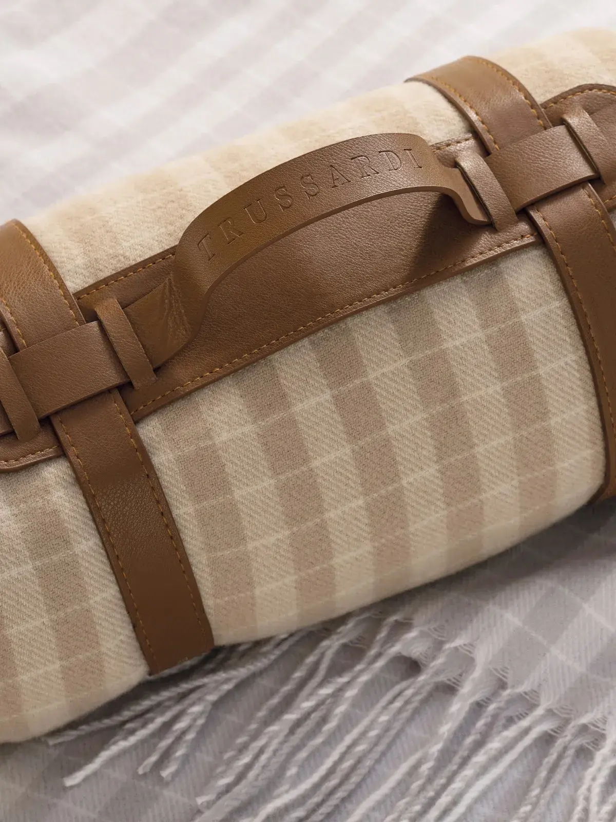 Manta Trussardi Rione nocciola/bege