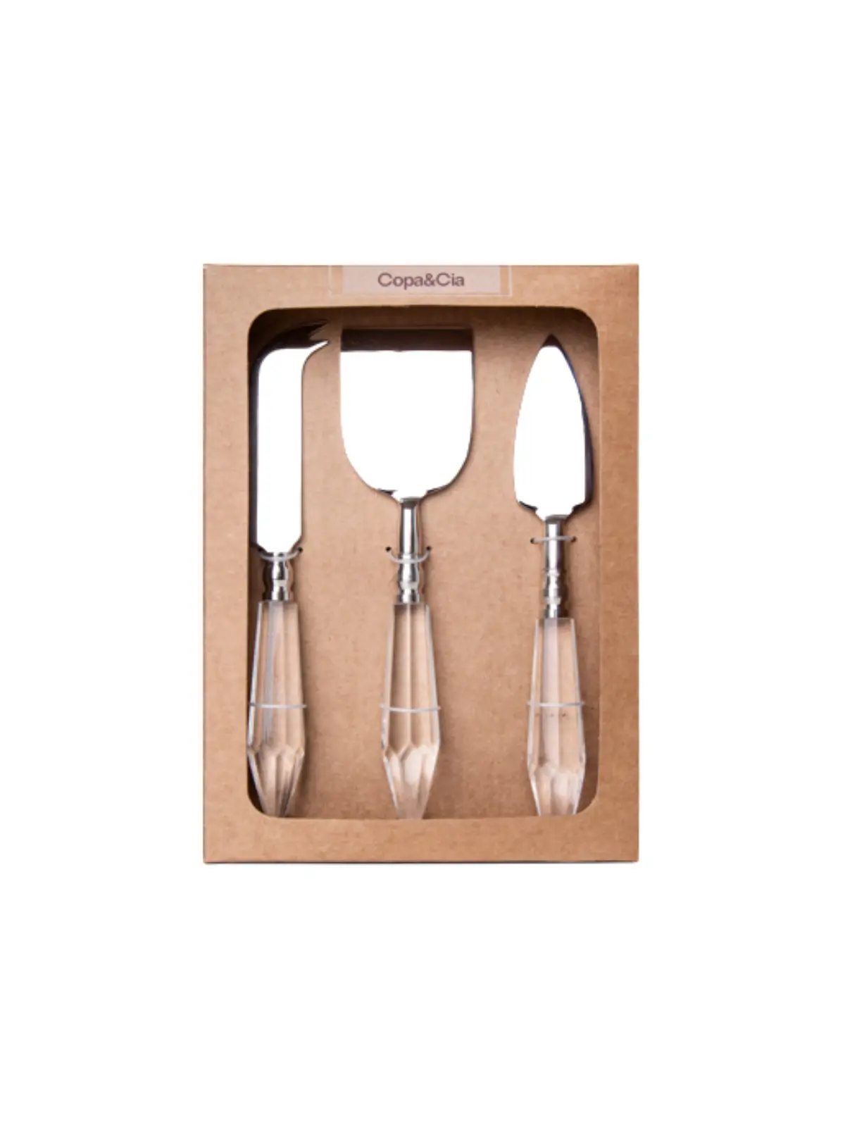 Conjunto de Talheres para Queijo 3 Pecas Garbo Luma Silver