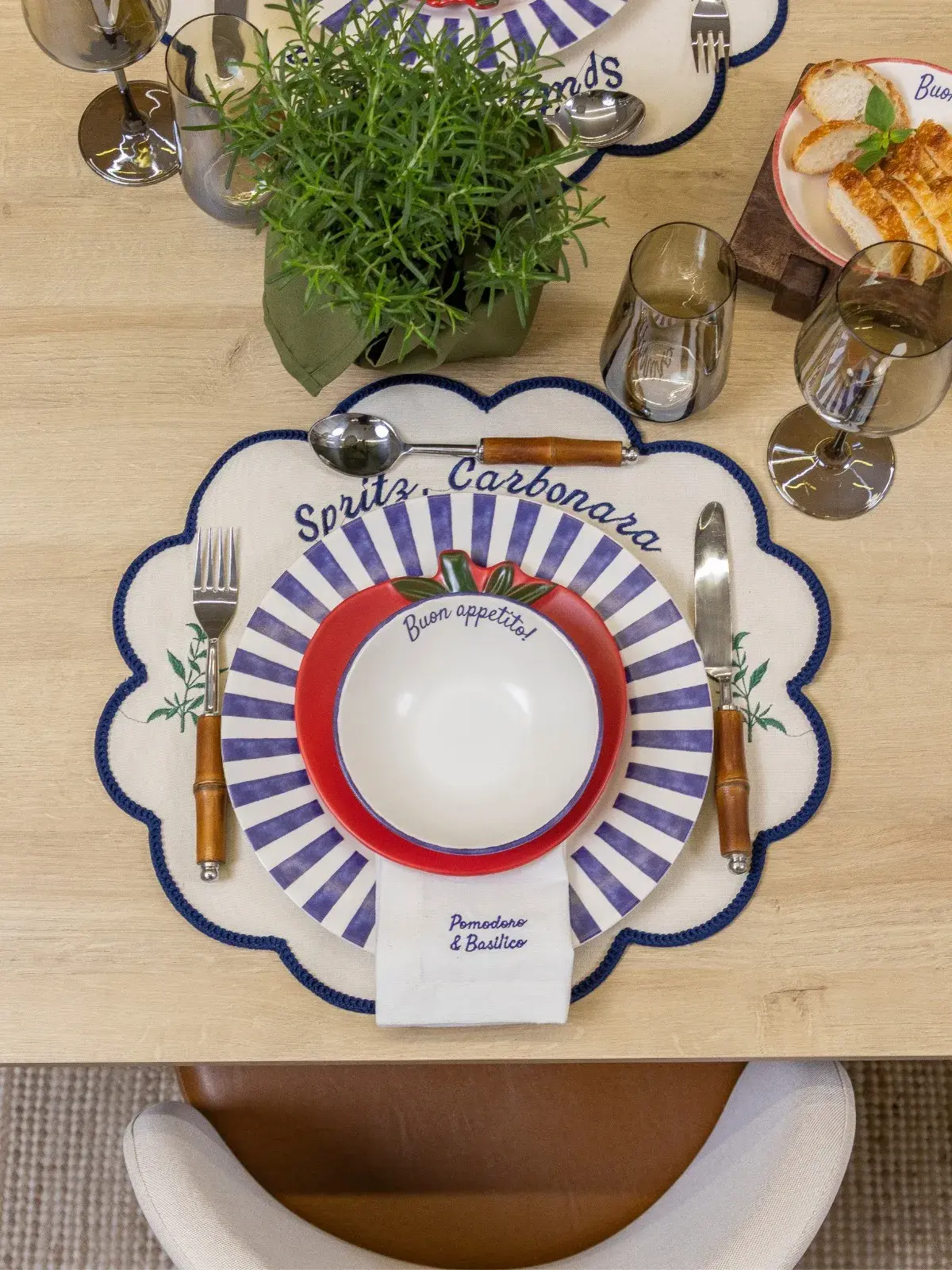 Bowl Aquarelle Buon Appetito Azul