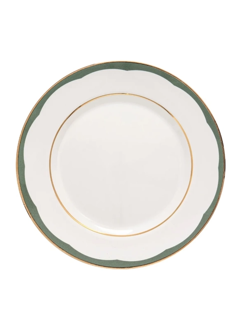 Prato Raso Aquarelle Filetado Ouro